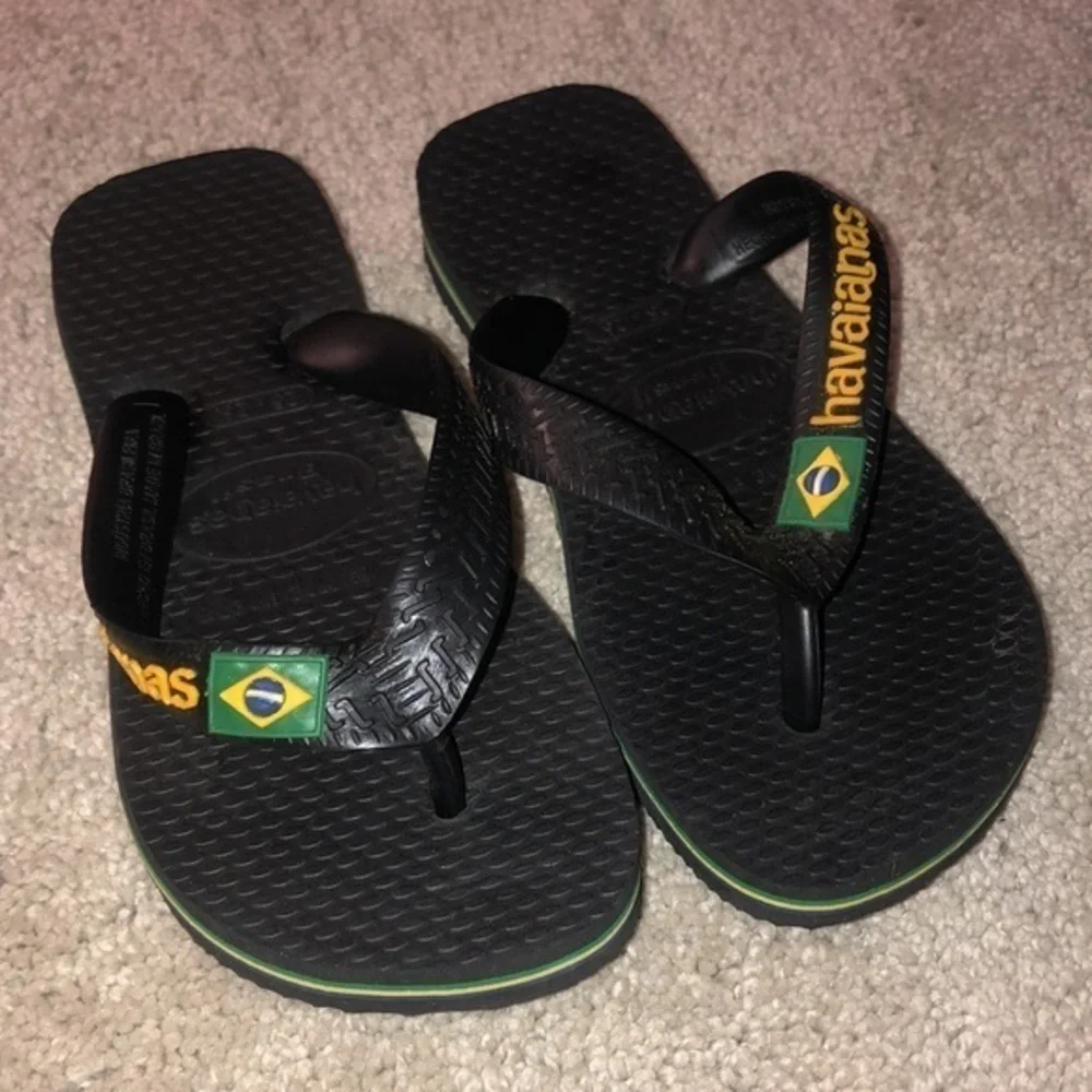 Havaianas Kids 25-26 Black‎ Flip Flops